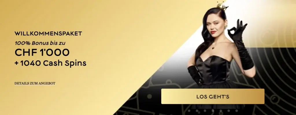 Willkommen im Online Casino Schweiz – Startseite mit schnellem Zugang zu Spielen