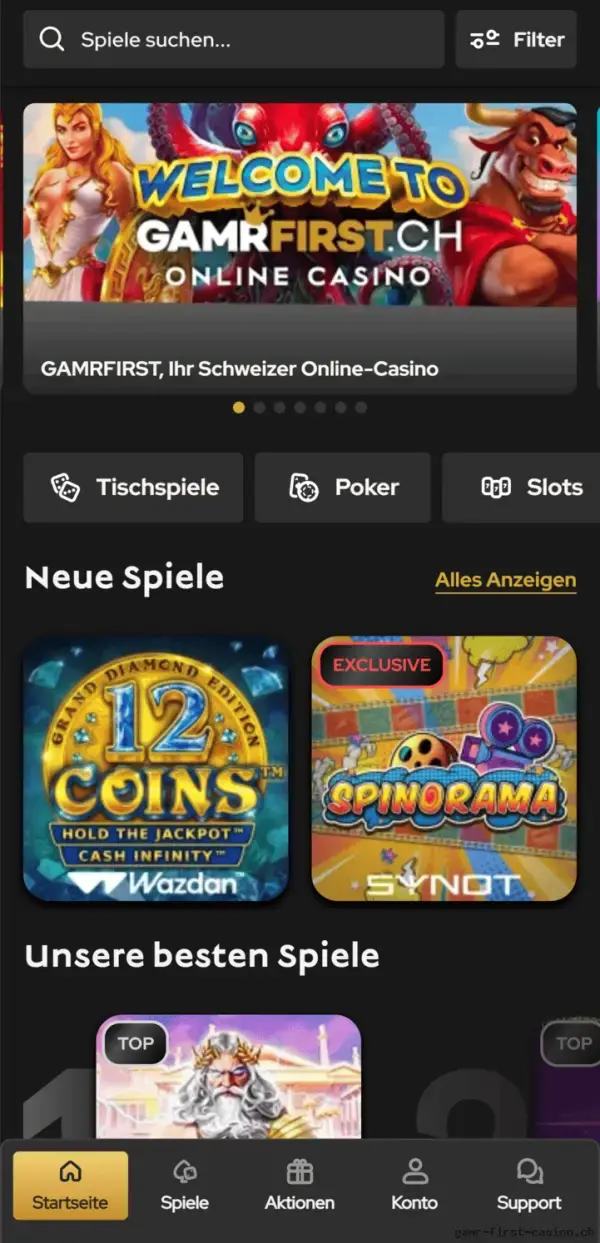 Mobiles Casino – optimierte Smartphone-Version zum Spielen und Verwalten des Kontos