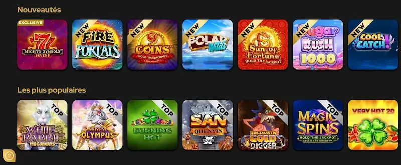 Auswahl an Spielautomaten – verschiedene Themen, Jackpots und neue Releases
